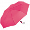 Зонт складной AOC, розовый с логотипом в Ставрополе заказать по выгодной цене в кибермаркете AvroraStore