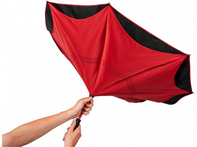 Зонт-трость «Yoon» с обратным сложением с логотипом в Ставрополе заказать по выгодной цене в кибермаркете AvroraStore