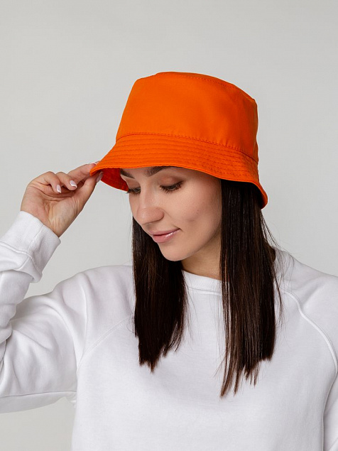 Панама Sunshade, оранжевая с логотипом в Ставрополе заказать по выгодной цене в кибермаркете AvroraStore
