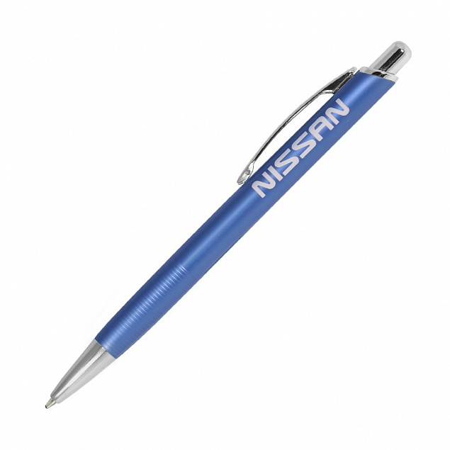 Шариковая ручка Cardin, синяя/хром с логотипом в Ставрополе заказать по выгодной цене в кибермаркете AvroraStore