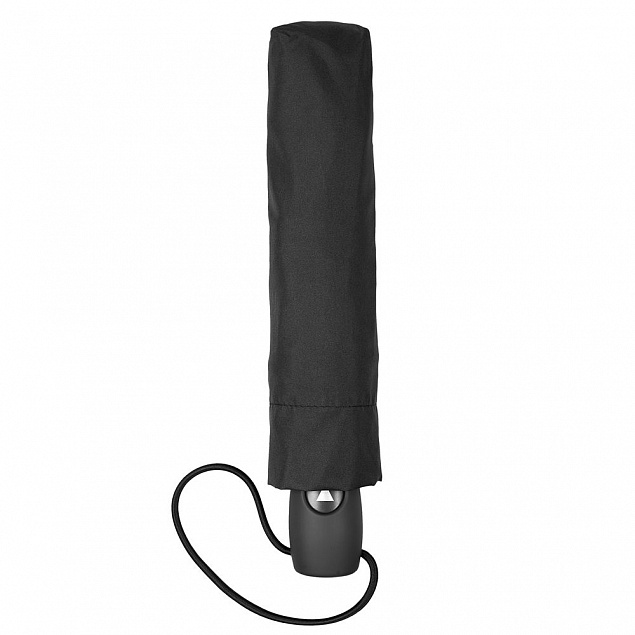 Зонт складной Comfort, черный с логотипом в Ставрополе заказать по выгодной цене в кибермаркете AvroraStore