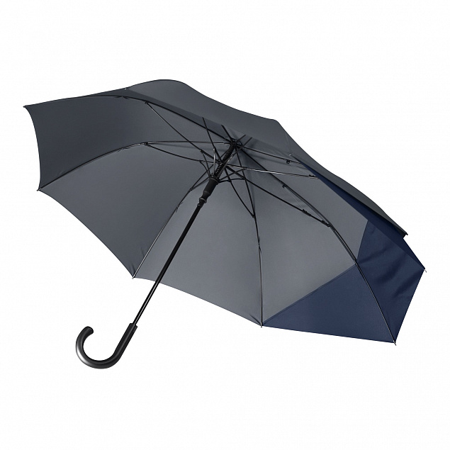 Зонт-трость Portobello Dune, серый/синий с логотипом в Ставрополе заказать по выгодной цене в кибермаркете AvroraStore