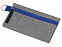 Универсальный пенал из переработанного полиэстера RPET Holder, серый/синий с логотипом в Ставрополе заказать по выгодной цене в кибермаркете AvroraStore