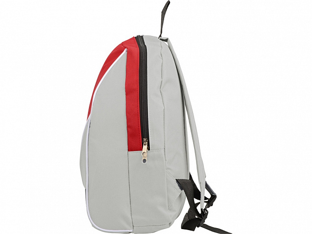 Рюкзак Джек, светло-серый/красный с логотипом в Ставрополе заказать по выгодной цене в кибермаркете AvroraStore