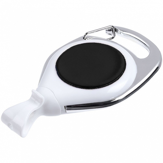 Ретрактор Dorset, белый с черным с логотипом в Ставрополе заказать по выгодной цене в кибермаркете AvroraStore