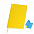 Бизнес-блокнот "Funky", 130*210 мм, желтый,  серый форзац, мягкая обложка,  блок в линейку с логотипом в Ставрополе заказать по выгодной цене в кибермаркете AvroraStore