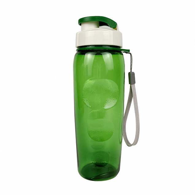 Пластиковая бутылка Сингапур (с клапаном) - Зеленый FF с логотипом в Ставрополе заказать по выгодной цене в кибермаркете AvroraStore