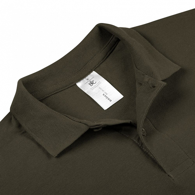 Рубашка поло ID.001 коричневая с логотипом в Ставрополе заказать по выгодной цене в кибермаркете AvroraStore