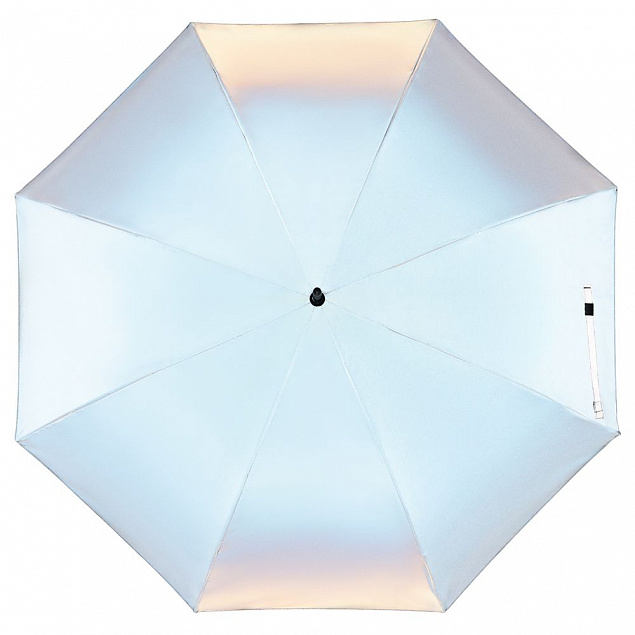 Зонт-трость Manifest со светоотражающим куполом, серый с логотипом в Ставрополе заказать по выгодной цене в кибермаркете AvroraStore