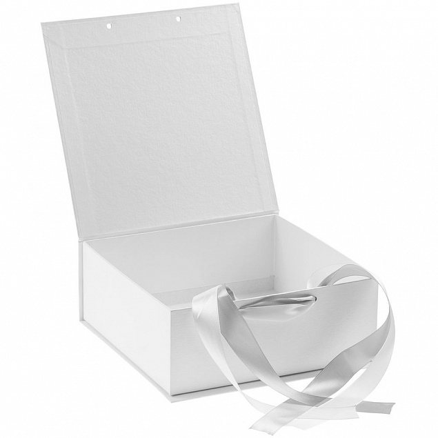 Коробка на лентах Tie Up, малая, белая с логотипом в Ставрополе заказать по выгодной цене в кибермаркете AvroraStore