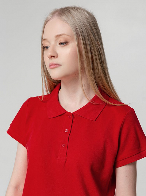 Рубашка поло женская Virma Lady, красная с логотипом в Ставрополе заказать по выгодной цене в кибермаркете AvroraStore