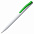Ручка шариковая Pin, белая с зеленым с логотипом в Ставрополе заказать по выгодной цене в кибермаркете AvroraStore