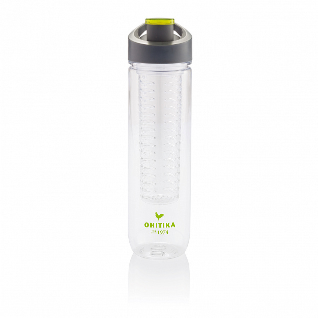 Бутылка для воды Tritan с контейнером для фруктов, 800 мл, зеленый с логотипом в Ставрополе заказать по выгодной цене в кибермаркете AvroraStore