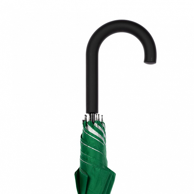 Зонт-трость Silverine, зеленый с логотипом в Ставрополе заказать по выгодной цене в кибермаркете AvroraStore