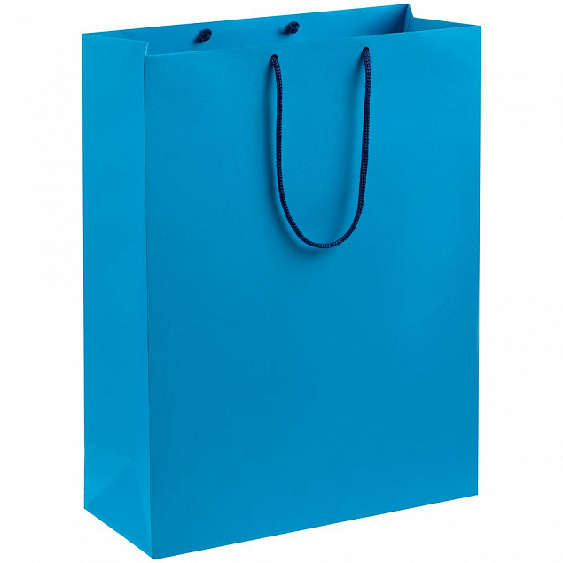 Пакет бумажный Porta XL, голубой с логотипом в Ставрополе заказать по выгодной цене в кибермаркете AvroraStore