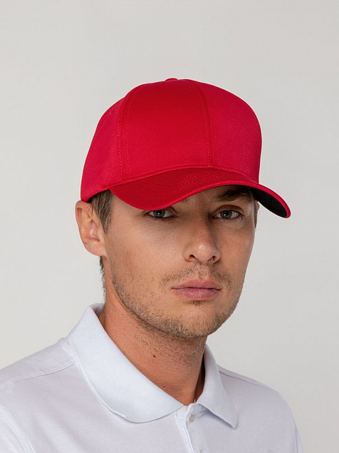 Бейсболка Harris, красная с логотипом в Ставрополе заказать по выгодной цене в кибермаркете AvroraStore