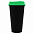 Стакан с крышкой Color Cap Black, черный с зеленым с логотипом в Ставрополе заказать по выгодной цене в кибермаркете AvroraStore