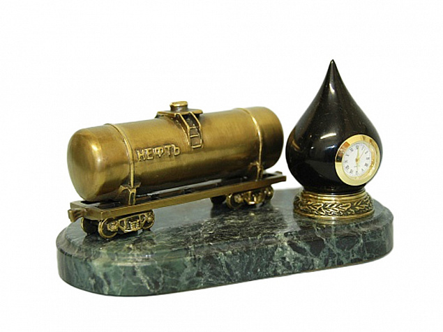 Настольные часы «Черное золото» с логотипом в Ставрополе заказать по выгодной цене в кибермаркете AvroraStore