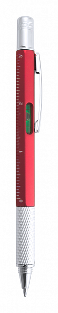 Многофункциональная ручка, красная с логотипом в Ставрополе заказать по выгодной цене в кибермаркете AvroraStore