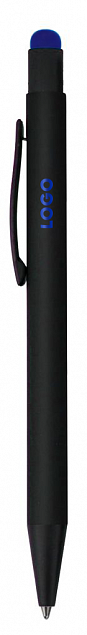 Ручка шариковая Raven (черная с синим) с логотипом в Ставрополе заказать по выгодной цене в кибермаркете AvroraStore