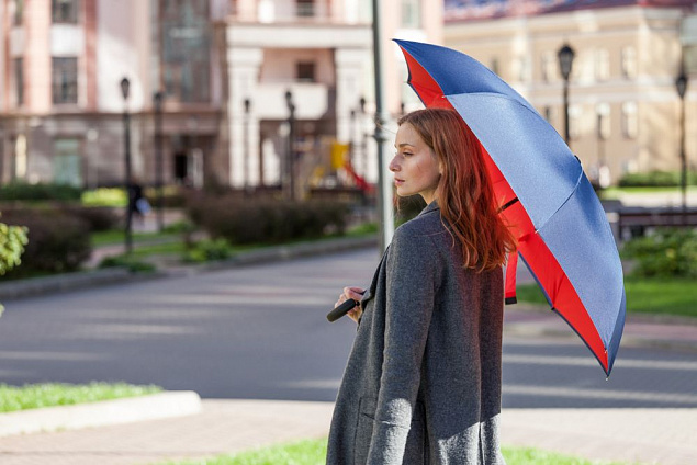 Зонт наоборот Style, трость, темно-синий с логотипом в Ставрополе заказать по выгодной цене в кибермаркете AvroraStore