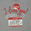 Футболка Hello! I Love You!, серый меланж с логотипом в Ставрополе заказать по выгодной цене в кибермаркете AvroraStore