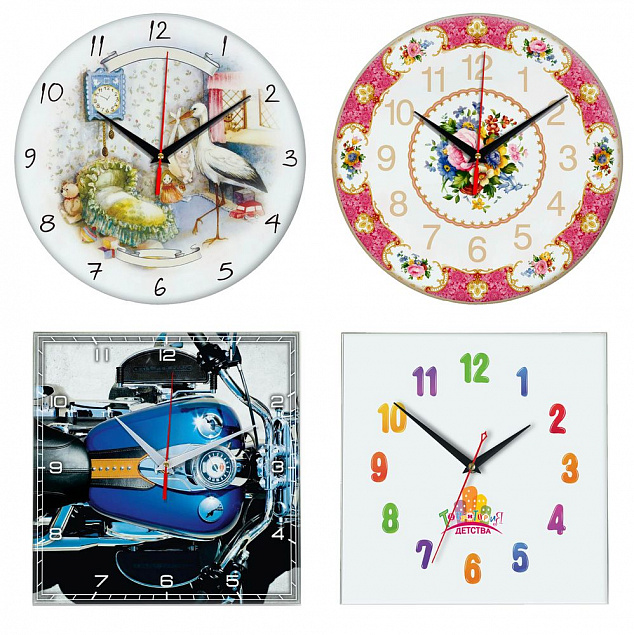 Часы стеклянные на заказ Time Wheel с логотипом в Ставрополе заказать по выгодной цене в кибермаркете AvroraStore