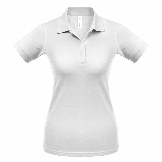 Рубашка поло женская Safran Pure белая с логотипом в Ставрополе заказать по выгодной цене в кибермаркете AvroraStore