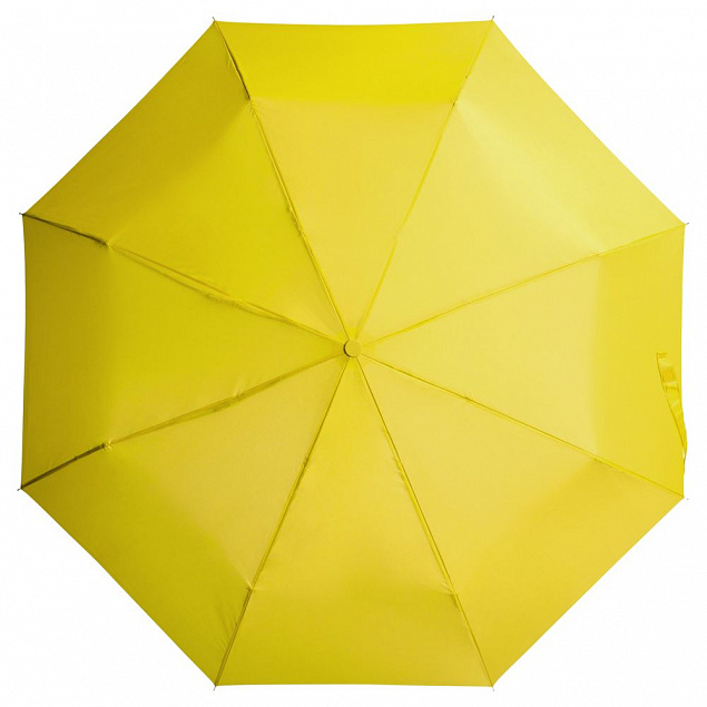 Зонт складной Basic, желтый с логотипом в Ставрополе заказать по выгодной цене в кибермаркете AvroraStore