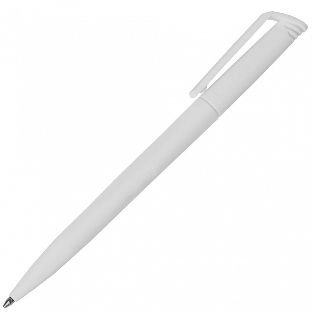 Ручка шариковая Flip, белая с логотипом в Ставрополе заказать по выгодной цене в кибермаркете AvroraStore