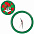 Часы настенные "ПРОМО" разборные ; зеленый яркий,  D28,5 см; пластик с логотипом в Ставрополе заказать по выгодной цене в кибермаркете AvroraStore