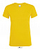 Фуфайка (футболка) REGENT женская,Жёлтый L с логотипом в Ставрополе заказать по выгодной цене в кибермаркете AvroraStore