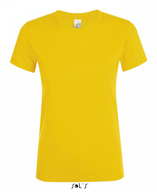 Фуфайка (футболка) REGENT женская,Жёлтый L с логотипом в Ставрополе заказать по выгодной цене в кибермаркете AvroraStore
