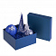 Коробка Satin, малая, синяя с логотипом в Ставрополе заказать по выгодной цене в кибермаркете AvroraStore