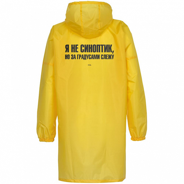 Дождевик «Я не синоптик», желтый с логотипом в Ставрополе заказать по выгодной цене в кибермаркете AvroraStore