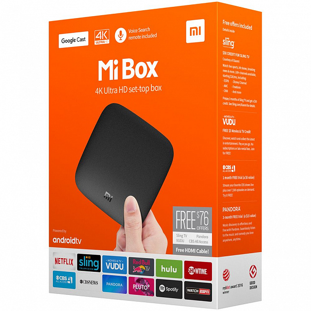 ТВ-приставка Mi TV Box S, черная с логотипом в Ставрополе заказать по выгодной цене в кибермаркете AvroraStore