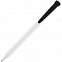 Ручка шариковая Favorite, белая с черным с логотипом в Ставрополе заказать по выгодной цене в кибермаркете AvroraStore