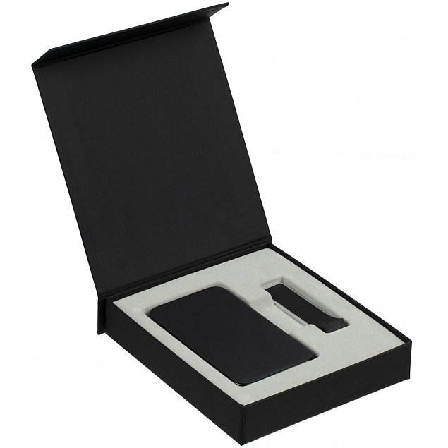 Коробка Latern для аккумулятора 5000 мАч и флешки, черная с логотипом в Ставрополе заказать по выгодной цене в кибермаркете AvroraStore