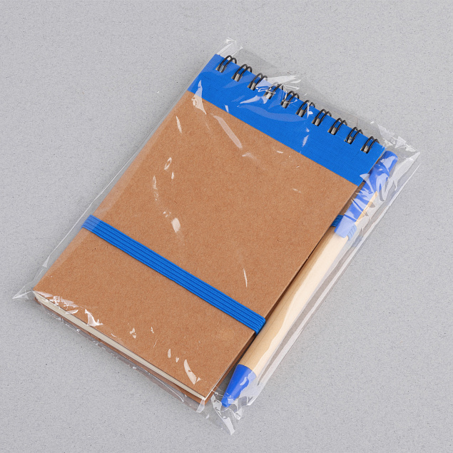 Блокнот с ручкой "Papyrus", синий с логотипом в Ставрополе заказать по выгодной цене в кибермаркете AvroraStore