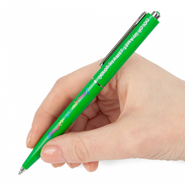 Ручка шариковая Senator Point ver. 2, зеленая с логотипом в Ставрополе заказать по выгодной цене в кибермаркете AvroraStore