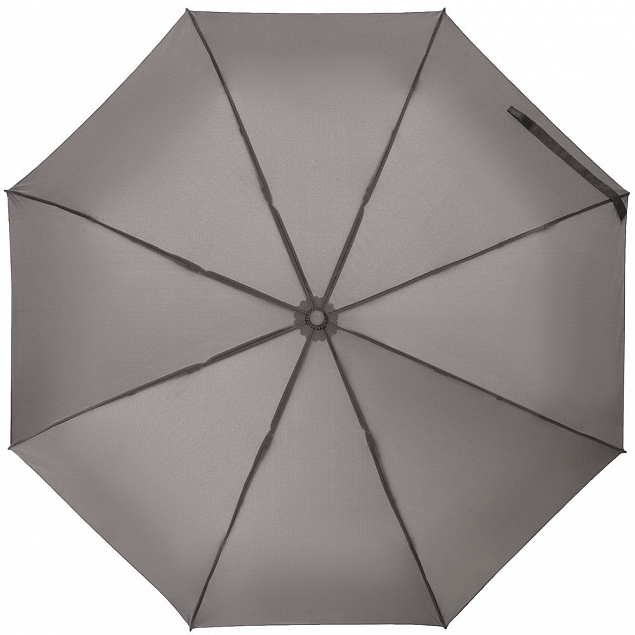 Зонт складной Hard Work с проявляющимся рисунком, серый с логотипом в Ставрополе заказать по выгодной цене в кибермаркете AvroraStore