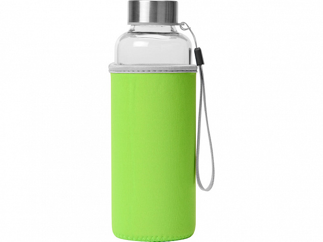 Бутылка для воды Pure c чехлом, 420 мл, зеленое яблоко с логотипом в Ставрополе заказать по выгодной цене в кибермаркете AvroraStore