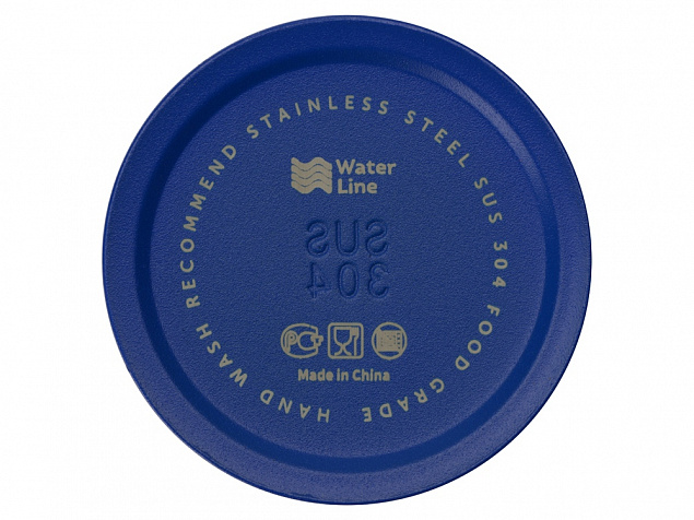 Бутылка для воды Supply Waterline, нерж сталь, 850 мл, синий/черный с логотипом в Ставрополе заказать по выгодной цене в кибермаркете AvroraStore