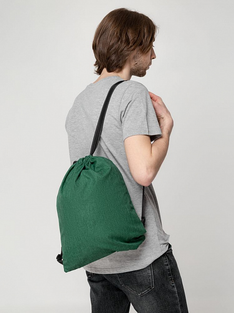 Рюкзак-мешок Melango, зеленый с логотипом в Ставрополе заказать по выгодной цене в кибермаркете AvroraStore