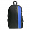 Рюкзак PLUS, чёрный/синий, 44 x 26 x 12 см, 100% полиэстер 600D с логотипом в Ставрополе заказать по выгодной цене в кибермаркете AvroraStore
