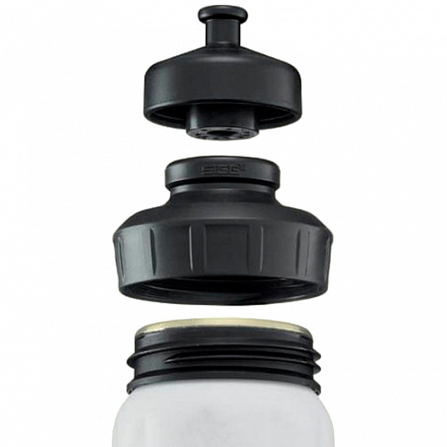 Бутылка для воды WMB Sports, черная с логотипом в Ставрополе заказать по выгодной цене в кибермаркете AvroraStore