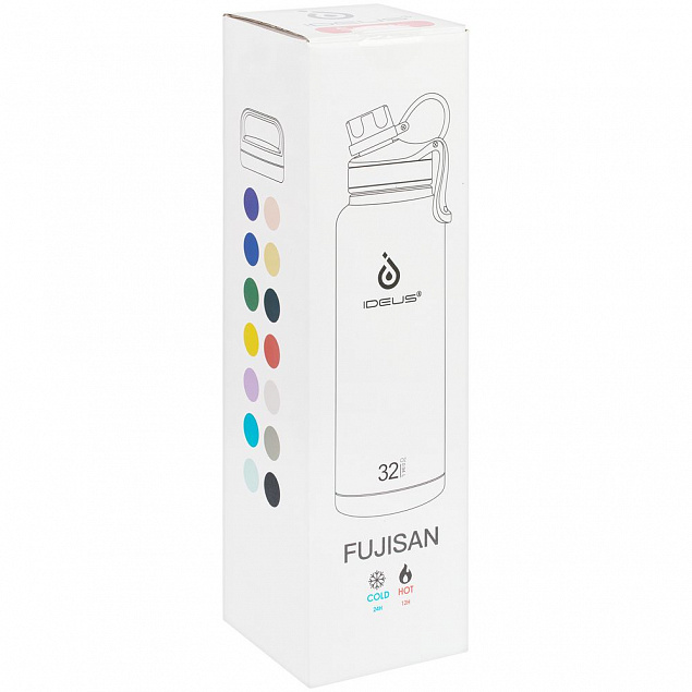 Термобутылка Fujisan XL, серая с логотипом в Ставрополе заказать по выгодной цене в кибермаркете AvroraStore
