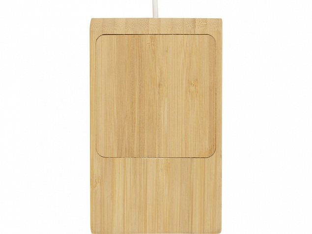 Беспроводное зарядное устройство из бамбука «Jetty», 10 Вт с логотипом в Ставрополе заказать по выгодной цене в кибермаркете AvroraStore