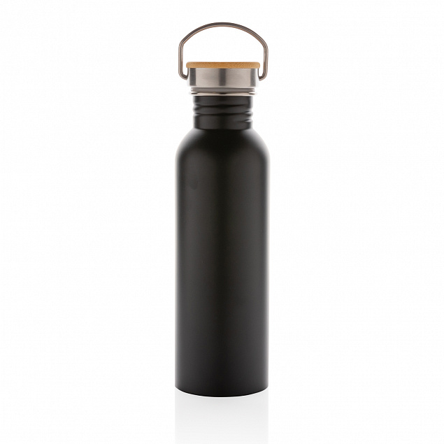 Бутылка из нержавеющей стали с бамбуковой крышкой Modern с логотипом в Ставрополе заказать по выгодной цене в кибермаркете AvroraStore