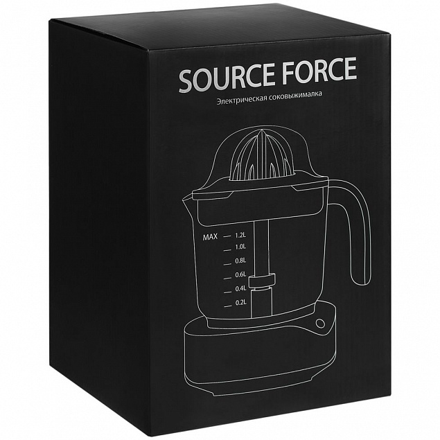Электрическая соковыжималка для цитрусовых Source Force, серебристо-черная с логотипом в Ставрополе заказать по выгодной цене в кибермаркете AvroraStore